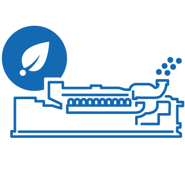 icon of diesel powered reciprocating engine with waste heat